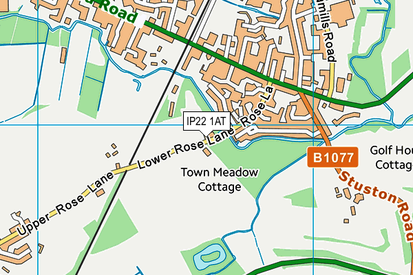 IP22 1AT map - OS VectorMap District (Ordnance Survey)