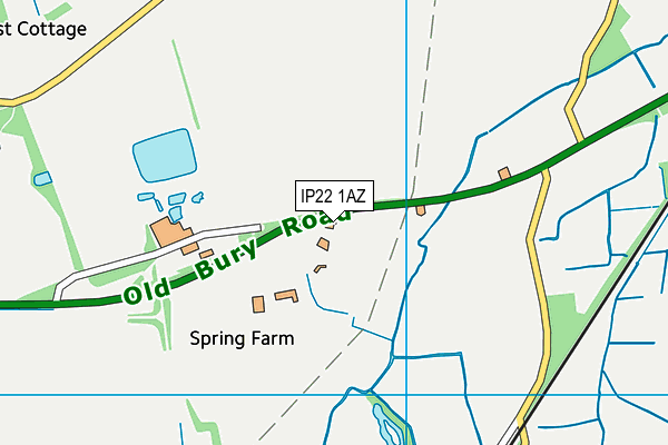 IP22 1AZ map - OS VectorMap District (Ordnance Survey)