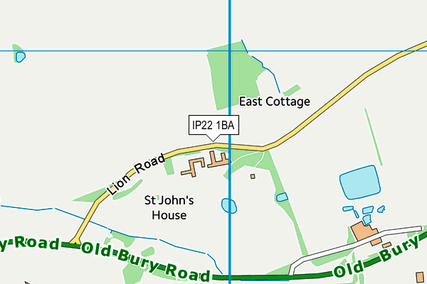 IP22 1BA map - OS VectorMap District (Ordnance Survey)