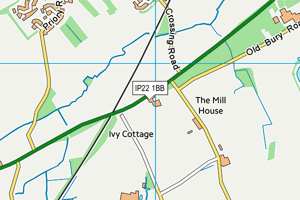 IP22 1BB map - OS VectorMap District (Ordnance Survey)