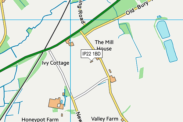 IP22 1BD map - OS VectorMap District (Ordnance Survey)