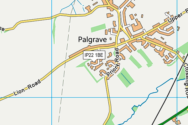 IP22 1BE map - OS VectorMap District (Ordnance Survey)