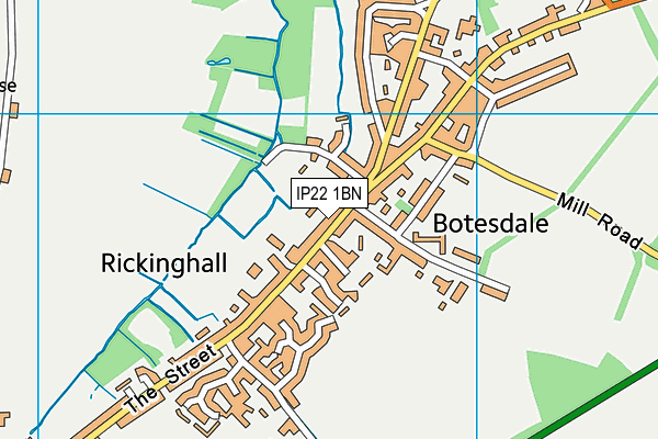 IP22 1BN map - OS VectorMap District (Ordnance Survey)