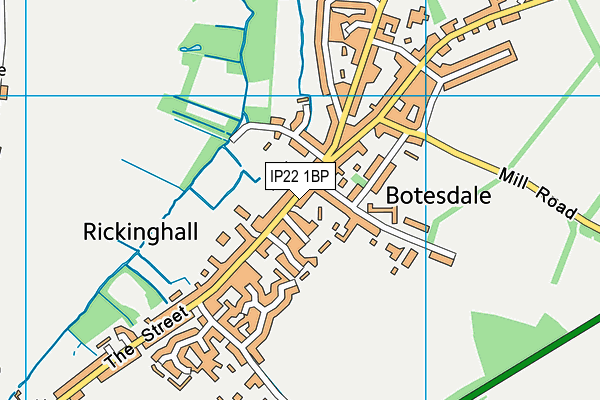 IP22 1BP map - OS VectorMap District (Ordnance Survey)