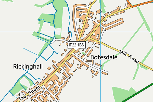 IP22 1BS map - OS VectorMap District (Ordnance Survey)