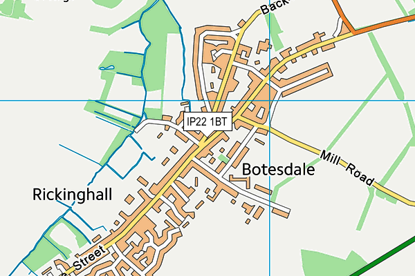 IP22 1BT map - OS VectorMap District (Ordnance Survey)