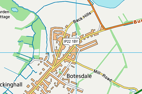 IP22 1BY map - OS VectorMap District (Ordnance Survey)