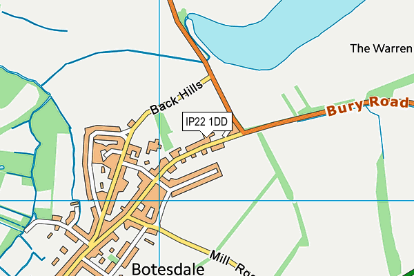 IP22 1DD map - OS VectorMap District (Ordnance Survey)