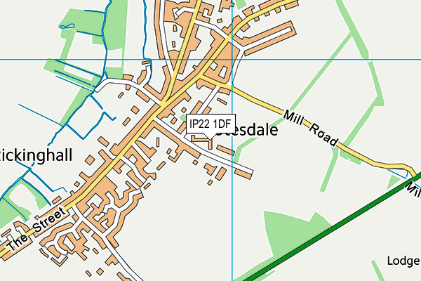 IP22 1DF map - OS VectorMap District (Ordnance Survey)