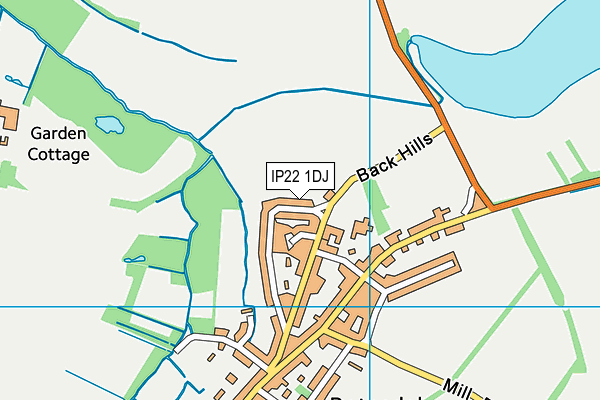 IP22 1DJ map - OS VectorMap District (Ordnance Survey)