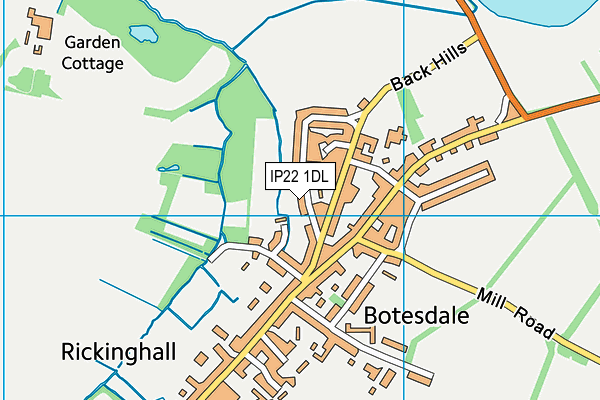 IP22 1DL map - OS VectorMap District (Ordnance Survey)