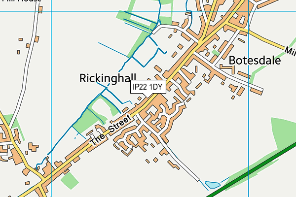 IP22 1DY map - OS VectorMap District (Ordnance Survey)