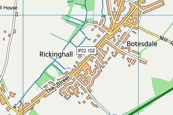 IP22 1DZ map - OS VectorMap District (Ordnance Survey)