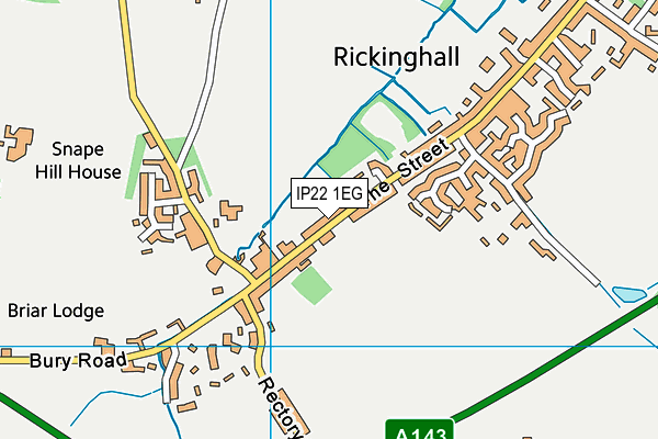 IP22 1EG map - OS VectorMap District (Ordnance Survey)