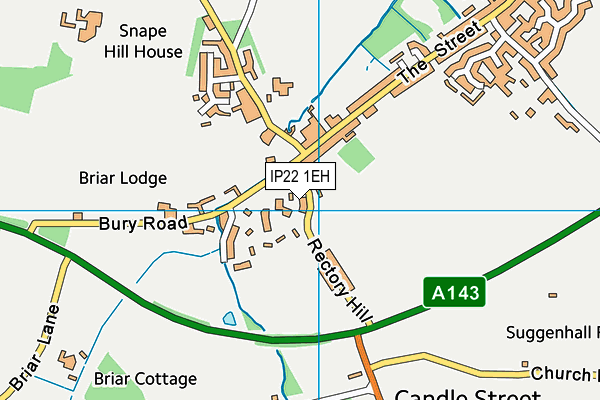 IP22 1EH map - OS VectorMap District (Ordnance Survey)