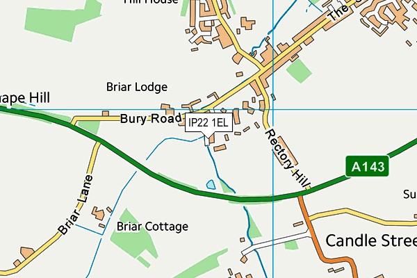 IP22 1EL map - OS VectorMap District (Ordnance Survey)