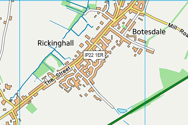 IP22 1ER map - OS VectorMap District (Ordnance Survey)