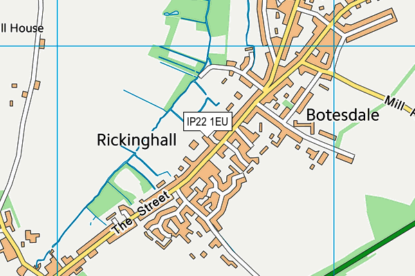 IP22 1EU map - OS VectorMap District (Ordnance Survey)