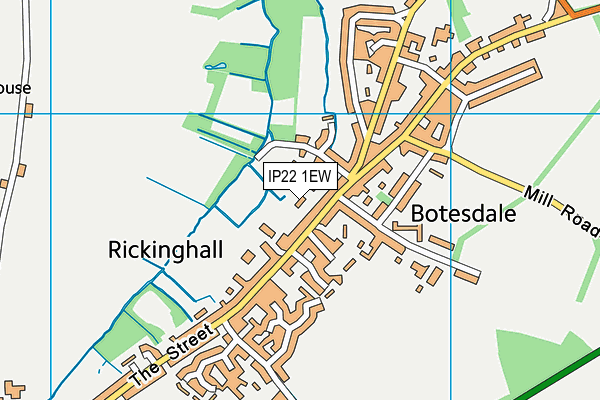 IP22 1EW map - OS VectorMap District (Ordnance Survey)