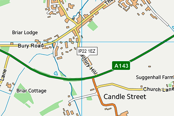 IP22 1EZ map - OS VectorMap District (Ordnance Survey)