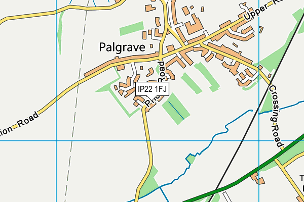 IP22 1FJ map - OS VectorMap District (Ordnance Survey)