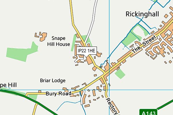 IP22 1HE map - OS VectorMap District (Ordnance Survey)