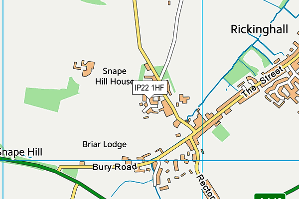 IP22 1HF map - OS VectorMap District (Ordnance Survey)