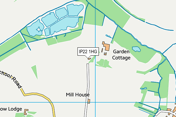 IP22 1HG map - OS VectorMap District (Ordnance Survey)