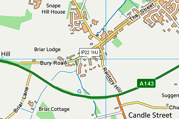 IP22 1HJ map - OS VectorMap District (Ordnance Survey)