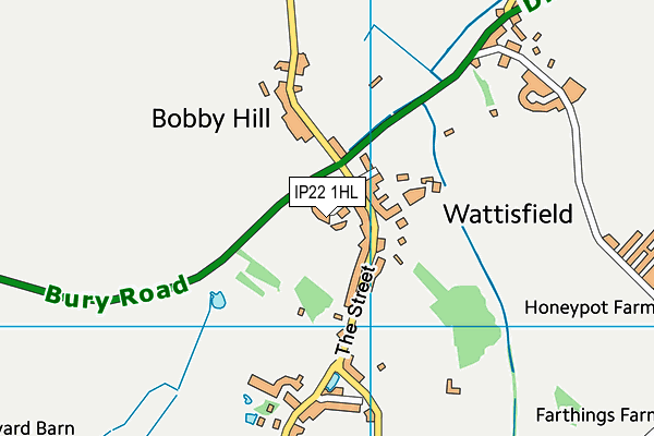 IP22 1HL map - OS VectorMap District (Ordnance Survey)