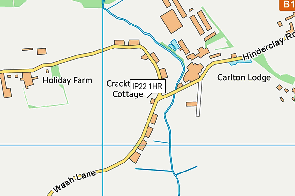 IP22 1HR map - OS VectorMap District (Ordnance Survey)