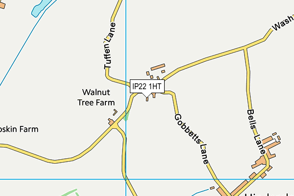 IP22 1HT map - OS VectorMap District (Ordnance Survey)