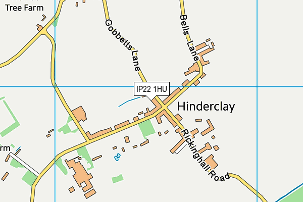 IP22 1HU map - OS VectorMap District (Ordnance Survey)