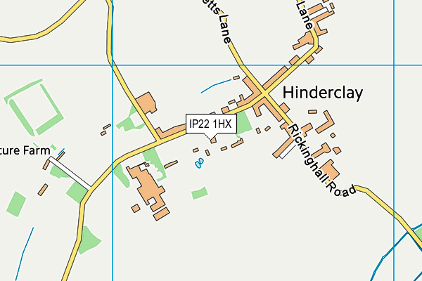 IP22 1HX map - OS VectorMap District (Ordnance Survey)
