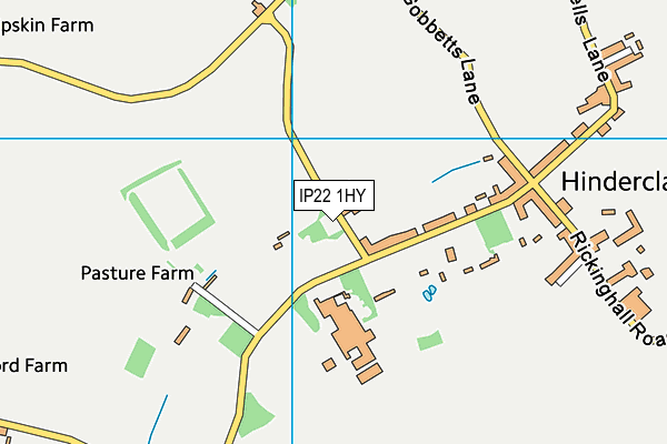 IP22 1HY map - OS VectorMap District (Ordnance Survey)
