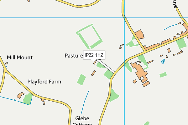 IP22 1HZ map - OS VectorMap District (Ordnance Survey)