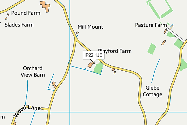 IP22 1JE map - OS VectorMap District (Ordnance Survey)