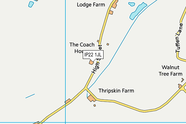 IP22 1JL map - OS VectorMap District (Ordnance Survey)