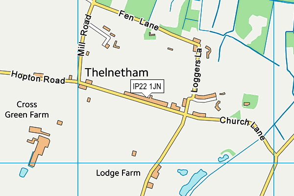 IP22 1JN map - OS VectorMap District (Ordnance Survey)