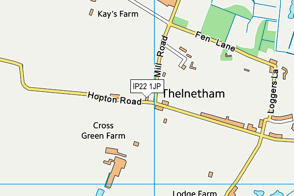 IP22 1JP map - OS VectorMap District (Ordnance Survey)