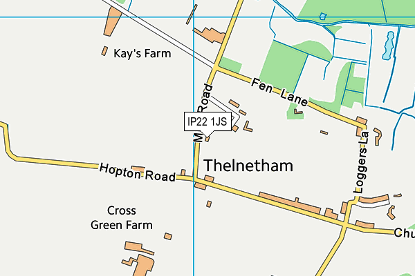 IP22 1JS map - OS VectorMap District (Ordnance Survey)