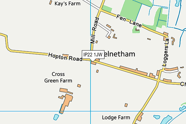 IP22 1JW map - OS VectorMap District (Ordnance Survey)