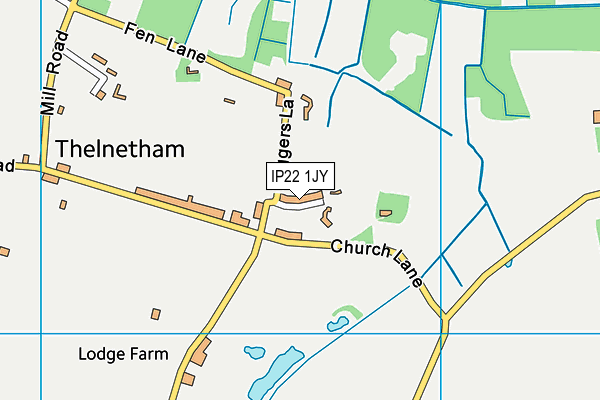 IP22 1JY map - OS VectorMap District (Ordnance Survey)