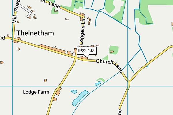 IP22 1JZ map - OS VectorMap District (Ordnance Survey)