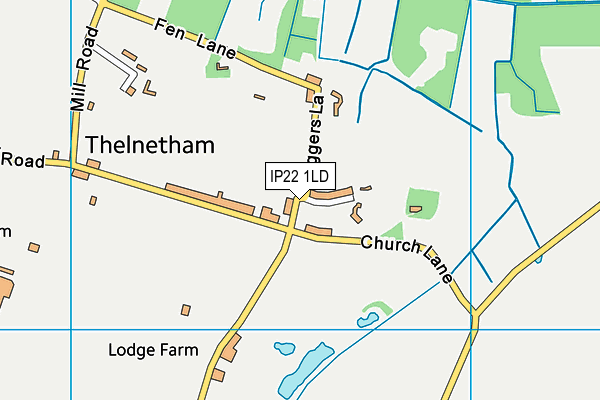 IP22 1LD map - OS VectorMap District (Ordnance Survey)