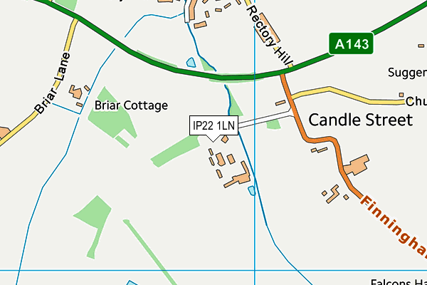 IP22 1LN map - OS VectorMap District (Ordnance Survey)