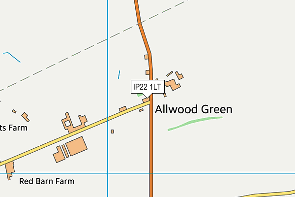 IP22 1LT map - OS VectorMap District (Ordnance Survey)