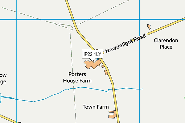 IP22 1LY map - OS VectorMap District (Ordnance Survey)