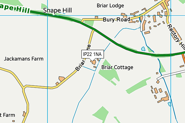 IP22 1NA map - OS VectorMap District (Ordnance Survey)