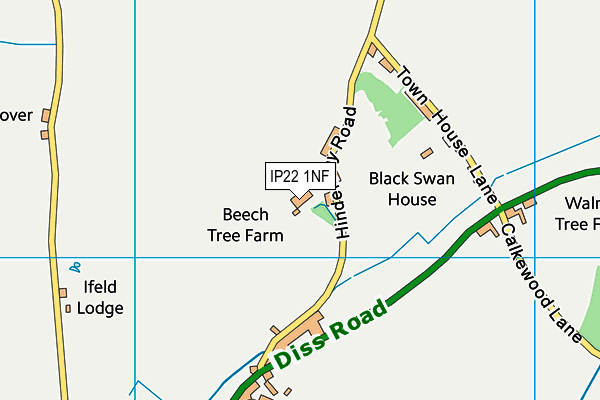 IP22 1NF map - OS VectorMap District (Ordnance Survey)